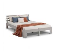 Lit Double Lit Futon En Bois 180x200 Lit Pin Gris Cadre De Lit En Bois Massif