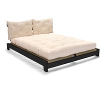 Lit en bois 90x200 - Aisha Exclusive Black Tatami - Pascall
