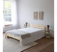 Lit en bois avec tête de lit 140x200cm finn