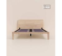 Lit en bois clair 140x190 cm Plus - Avec tête de lit - Bois de bouleau massif éco-responsable -- Haut de gamme - Durable et robuste - Tediber