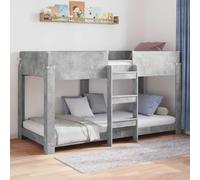Lit en Bois ingénierie Moderne pour Chambre Enfants Gris 100 x 200 cm | Lit Superposé Enfant 100x200cm Gris Béton Bois Lit Gigogne pour Chambre Enfant Durable et Moderne