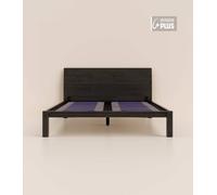Lit en bois noir 160x2000 cm Plus - Avec tête de lit - Bois de bouleau massif éco-responsable -- Haut de gamme - Durable et robuste - Tediber