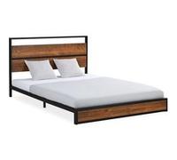 Lit en métal bios avec matelas140x200 Marron G