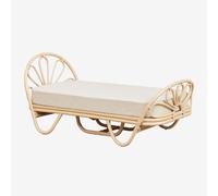 Lit en rotin avec matelas pour enfants Dahlia NATUREL Multicolore