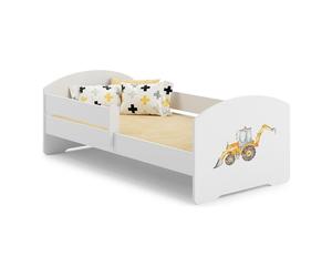 Lit enfant 160x80 tracteur avec matelas - 1001JOUETS - Jaune - MDF