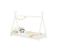 Lit enfant 195 x 94 x 167 cm en lin sans sommier pour 2 personnes de couleur