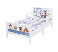 Roba Lit enfant Pat'Patrouille 2-7 ans avec barrières de protection + parure Blanc 70x140 cm