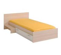 Parisot Lit enfant IPLIA 90 x 190 cm avec 1 tiroir – Naturel & Blanc