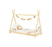 IDIMEX Lit Montessori tipi Elin, 90 x 190 cm lit cabane Enfant en pin Massif Vernis Naturel