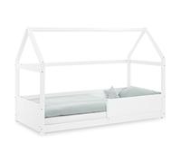 Lit D'Enfant 90x200 cm Lit Cabane Montessori avec Barriere Lit Montessori Bébé Lit Maison