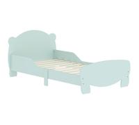 AIYAPLAY Lit Enfant lit au Sol Enfant 70x140 cm avec barrière de sécurité, sommier à Lattes Inclus et décorations d'ours, pour garçons et Filles de 3 à 6 Ans - Vert