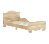 Lit enfant - AIYAPLAY - 70x140 cm - barrières de sécurité - thème d'ours - pour garçons, filles, âgés de 3 à 6 ans - bois naturel
