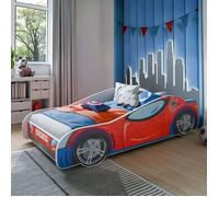 Lit enfant auto ""Spider""+ sommier + matelas 80x160 cm