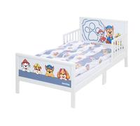 Roba Lit enfant Pat'Patrouille 2-7 ans avec barrières de protection + parure Blanc 70x140 cm