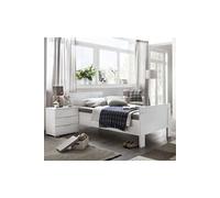 Lit enfant avec chevet coloris blanc - Dim : 90 x 200 cm - -