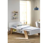 Lit enfant avec rangements LIGNE ARCHITEKT blanc/bois TU