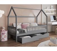 Lit enfant avec tiroirs 80x180 AVALON - gris
