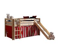 Lit Enfant Avec Toboggan "Pino Cirque" 90x200cm Naturel
