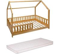 Lit Enfant - Bosco - 90x190 cm - Matelas inclus - Bois - 1 place