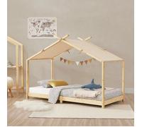 Lit d'enfant 'Brome' Lit de maison 90 x 200 cm Naturel