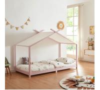 Lit d'enfant 'Brome' lit de maison 90 x 200 cm rose