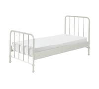 Vipack Lit simple Bronxx Métal blanc mat 90x200 cm
