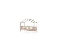 Lit Enfant Cabane & Barrière "Dallas Ii" 90x200cm Naturel