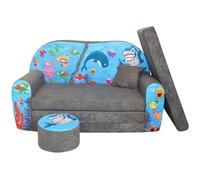 LIT ENFANT CANAPÉ SOFA + POUF ET COUSSIN l'Océan