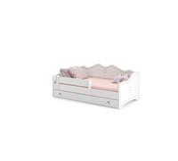 Kobi Lit d'enfant EMMA avec tiroir et barrière 180 x 80 cm rose