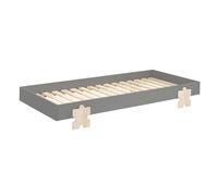 Lit Empilable Modulo Puzzle Gris 90x200 cm - Design Minimaliste et Pratique