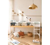 Lit enfant évolutif avec rangements WAVY 90x190cm blanc 90X190