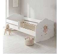 Lit enfant FALA 160x80 avec barrière - motif FILLE AVEC AILES - SANS MATELAS