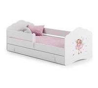 Lit enfant FALA BAR+SZU 140x70 Fée avec tiroir de rangement avec matelas Multicolore G