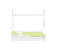 Lit enfant GENERIQUE 70x140 en bois massif matelas sommier - sommier a lattes blanc. bois