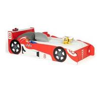 Lit enfant GENERIQUE 70x140 en mdf chevet matelas sommier - sommier a lattes rouge Rouge G