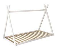 Happy Garden Lit tipi VALENTIN pour enfant 190x90 cm blanc avec sommier à lattes