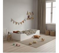 Lit enfant inspiration Montessori au sol blanc 90x190 - Blanc - Terre de Nuit