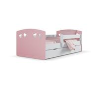 Lit enfant Julia rose poudré - Kocot Kids - 1 place - 80x160cm - Sécurisant et intemporel