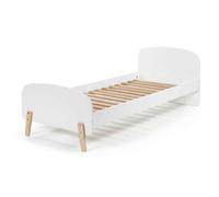 Lit Enfant "Kiddy" 90x200cm Blanc & Naturel