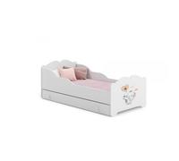 Lit enfant - KOBI - ANNA +SZU - 160 x 80 cm - Avec tiroir de rangement - Matelas 7 cm inclus