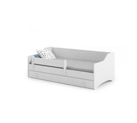 Lit enfant Kris blanc + tiroir de rangement 160x80cm - avec matelas