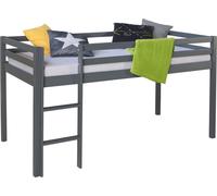 Lit enfant lit mezzanine superposé gris bois pine 90x200 single