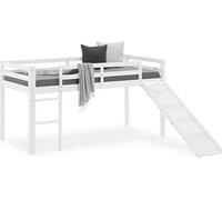 Lit enfant lit mezzanine superposés tobboggan blanc bois pine 90x200 single