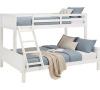 Lit Enfant Lit Superposé 90x200 et 140x200 Lit D'Enfant Bois Blanc
