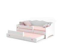 Lit enfant Lola Blanc 160 PINK with Matelas