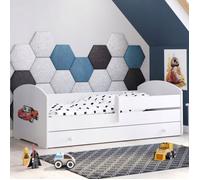 KOBI MEBLE Lit enfant LUK BAR+SZU 140x70 auto avec matelas