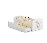 Kobi Lit enfant LUK 160x80 Elephant gigogne avec matelas