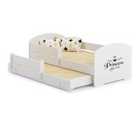 Lit enfant LUK 160x80 Princess gigogne avec matelas Jaune G