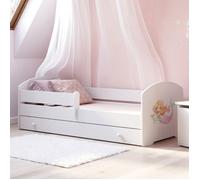 Lit enfant Luk 160x80 ""Syrena"" avec tiroir, balustrade et cadre