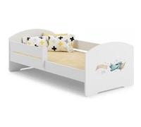 Lit enfant LUK BAR 160x80 AVION avec matelas Jaune G